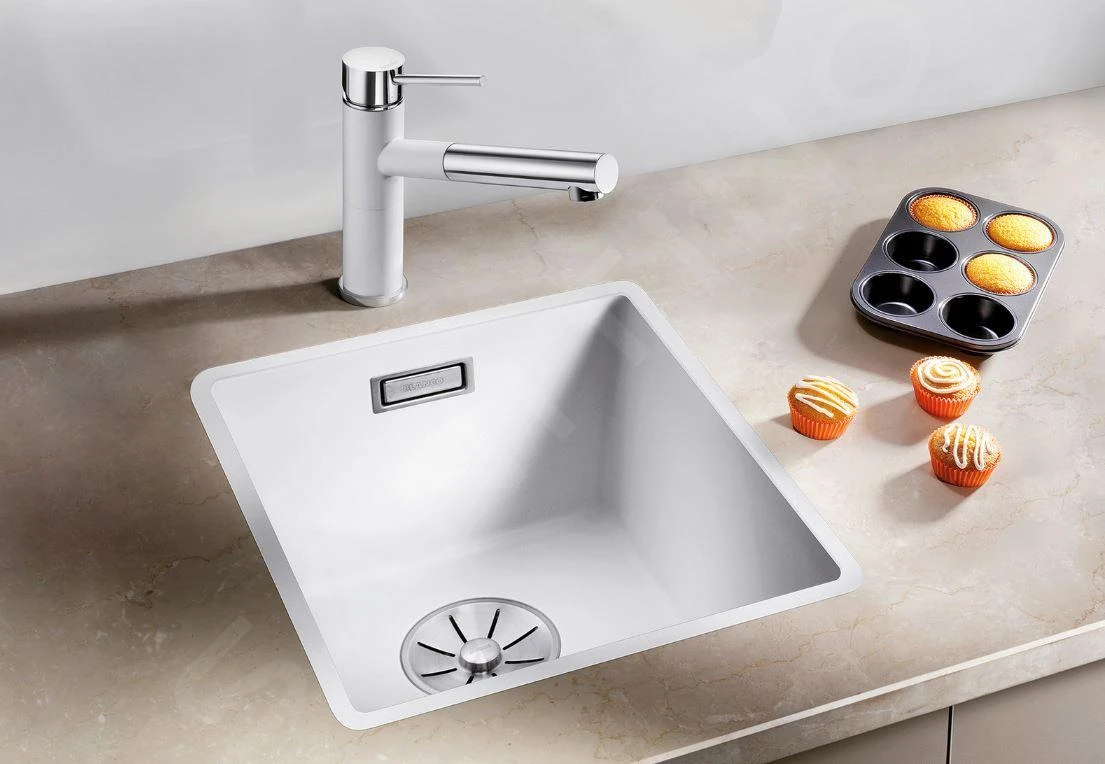 Blanco Subline 320 - Silgranit Spoelbak, 347x427 Mm, InFino, Wit 523419 5 Blanco Subline 320 - Silgranit Spoelbak, 347x427 Mm, InFino, Wit 523419 - Afbeelding 3