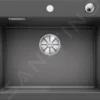 Blanco Palona 6 - Keramische Spoelbak, 615x510 Mm, Met Draaiknopbediening, Basalt 524737