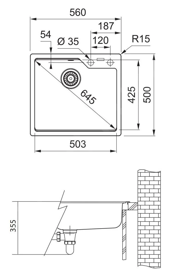 Franke Urban - UBG 610-56 Fragraniet Spoelbak, 560x500 Mm, Sahara 114.0582.784 4 Franke Urban - UBG 610-56 Fragraniet Spoelbak, 560x500 Mm, Sahara 114.0582.784 - Afbeelding 2