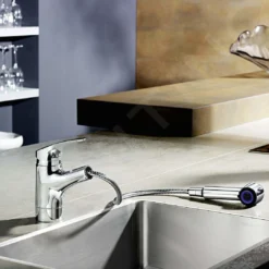 Hansa Mix - Keukenkraan Met Uittrekbare Vuistdouche, Chroom 01382283 -Exporteren Kraan Lux Winkel 3d19a700de596fc609132a1c 1