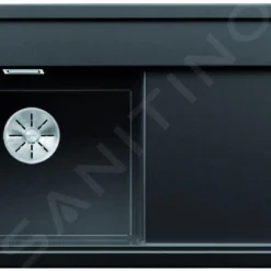 Blanco Zenar XL 6 - Silgranit Spoelbak, 988x498 Mm, Met Draaiknopbediening, Zwart 526065