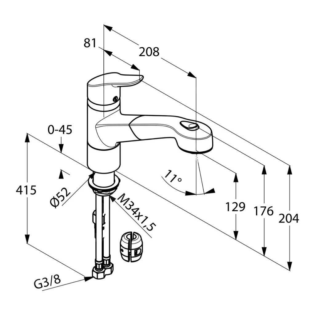 Kludi Objekta - Keukenkraan Met Uittrekbare Vuistdouche, Chroom 325810575 4 Kludi Objekta - Keukenkraan Met Uittrekbare Vuistdouche, Chroom 325810575 - Afbeelding 2