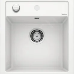 Blanco Dalago 45 - Silgranit Spoelbak, 465x510 Mm, Draaiknopbediening, Wit 517160