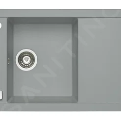 Alveus Formic - Granieten Spoelbak 760x500 Mm, Met Draaiknopbediening, Concrete 1124320