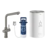 Grohe Red - Duo Kokendwaterkraan Met Filterset, Boiler M, Geborsteld Hard Graphite 30327AL1 -Exporteren Kraan Lux Winkel 4327fe0339aef86692f6eeba