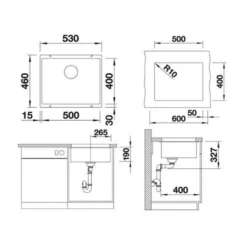 Blanco Subline 500 - Silgranit Spoelbak, 530x460 Mm, InFino, Tartufo 523439 -Exporteren Kraan Lux Winkel 490bef8ab239cc4d3f35c4f8 1