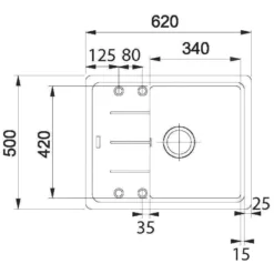 Franke Sets - Keukenset G95, Fragraniet Spoelbak BFG 611-62 + SAMOA Kraan, Sahara/chroom 114.0438.982 -Exporteren Kraan Lux Winkel 4969114d1db6f9eb530f74d9 1