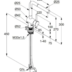 Kludi L Steel - Keukenkraan Met Uittrekbare Sproeikop, Geborsteld Rvs 45851F877 -Exporteren Kraan Lux Winkel 4aaefa74ab321d515c2a7d37