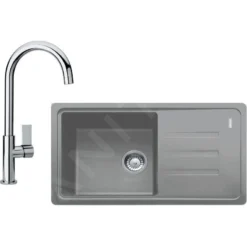 Franke Sets - Keukenset G119, Fragraniet Spoelbak BSG 611-78/39 + Kraan FP 0408.031, Steengrijs/chroom 114.0441.165