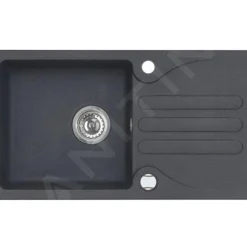 Alveus Galapagos - Granieten Spoelbak 770x430 Mm, Met Draaiknopbediening, Carbon 1091214