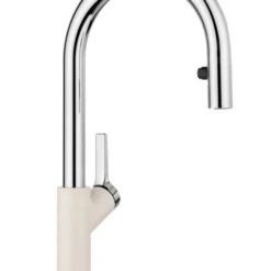 Blanco Carena S - Keukenkraan Met Uittrekbare Sproeikop, Zacht Wit/chroom 526931