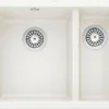 Blanco Rotan 340/160 - Silgranit Spoelbak, 555x460 Mm, Wit 523078 -Exporteren Kraan Lux Winkel 504096a517718266cd79b0cd
