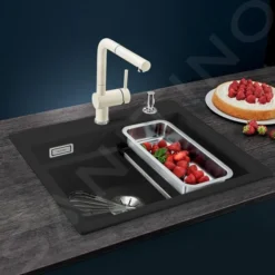 Blanco Etagon 6 - Keramische Spoelbak, 584x510 Mm, Met Draaiknopbediening En Accessoires, Zwart 525162 -Exporteren Kraan Lux Winkel 52a4308ca2f1e5853294efcd