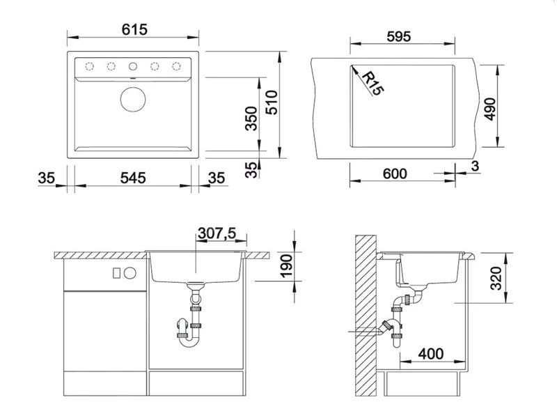 Blanco Dalago 6 - Silgranit Spoelbak, 615x510 Mm, Draaiknopbediening, Rock Grey 518850 4 Blanco Dalago 6 - Silgranit Spoelbak, 615x510 Mm, Draaiknopbediening, Rock Grey 518850 - Afbeelding 2