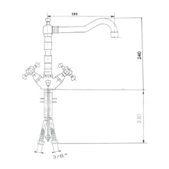 Sapho Reitano Rubinetteria Antea - Keukenkraan, Brons 3126 -Exporteren Kraan Lux Winkel 55650e563e5d36352d73f52c