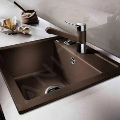 Blanco Dalago 45 - Silgranit Spoelbak, 465x510 Mm, Draaiknopbediening, Coffee 517165 -Exporteren Kraan Lux Winkel 5678909b9f2edf019e9a5291