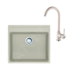 Franke Sets - Set G245, Fragraniet Spoelbak MRG 610-52 RTL En Keukenkraan FP 9000.082, Sahara 114.0675.640