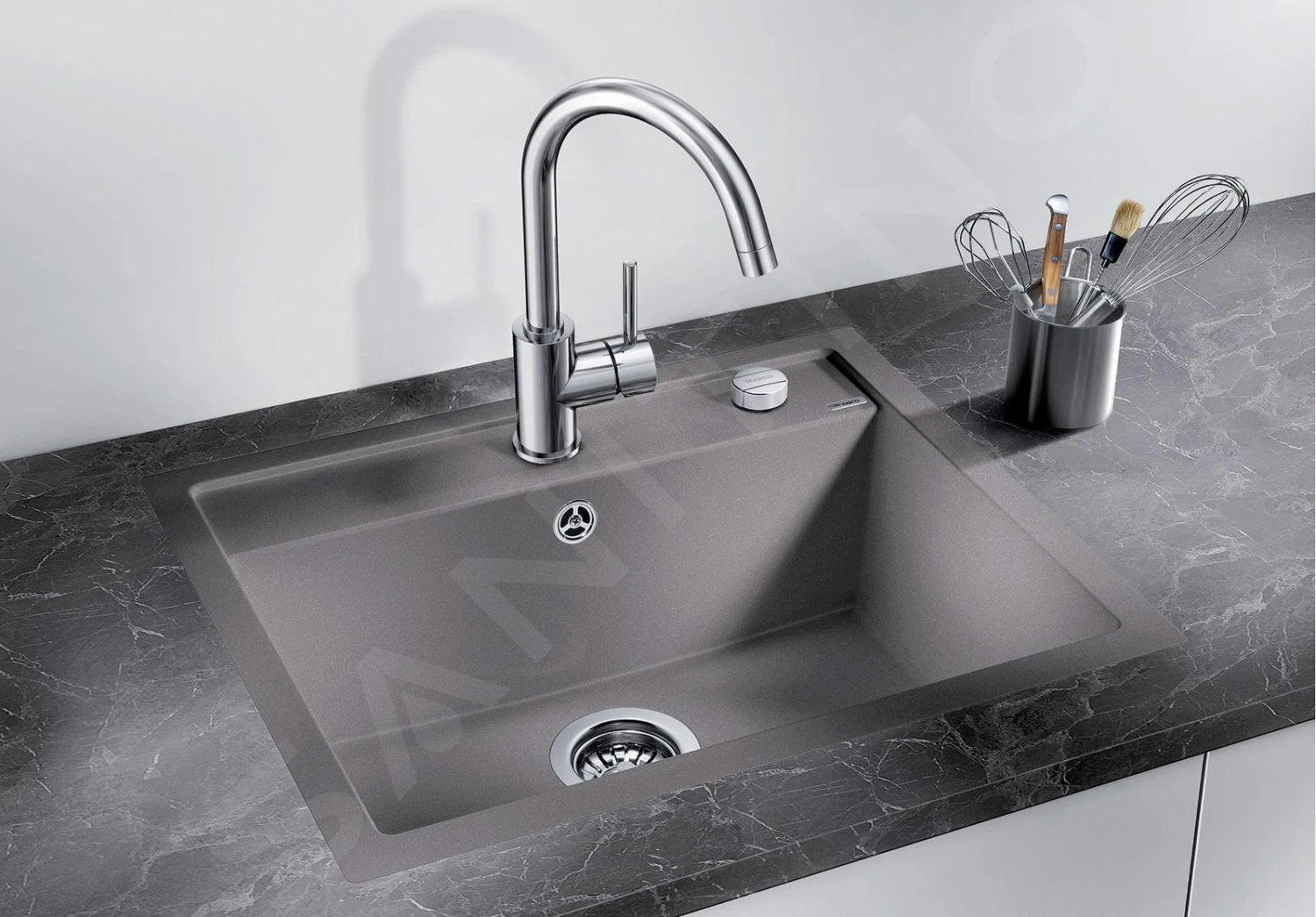 Blanco Dalago 6 - Silgranit Spoelbak, 605x500 Mm, Met Afvoerregeling, Antraciet 514773 5 Blanco Dalago 6 - Silgranit Spoelbak, 605x500 Mm, Met Afvoerregeling, Antraciet 514773 - Afbeelding 3