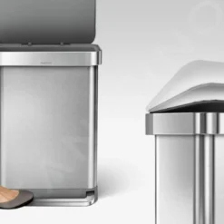 Simplehuman Afvalemmers - Pedaalemmer Met Zakenhouder, 45 L, Gebrosteld Rvs CW2024 -Exporteren Kraan Lux Winkel 5baf22780e2cb844ce58367b