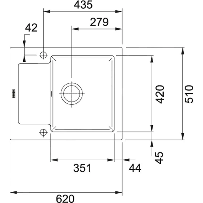 Franke Maris - Keramische Spoelbak MRK 611-62, 620x510 Mm, Perlgrau Matt 124.0380.344 4 Franke Maris - Keramische Spoelbak MRK 611-62, 620x510 Mm, Perlgrau Matt 124.0380.344 - Afbeelding 2