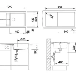 Blanco Metra XL 6 - Silgranit Spoelbak, 1000x500 Mm, Rock Grey 518880 -Exporteren Kraan Lux Winkel 5fd1df5982e4d7d1989f496b