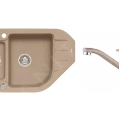 Alveus Sets - Set Spoelbak Niagara 60 En Keukenkraan Nina, Beige SETA154