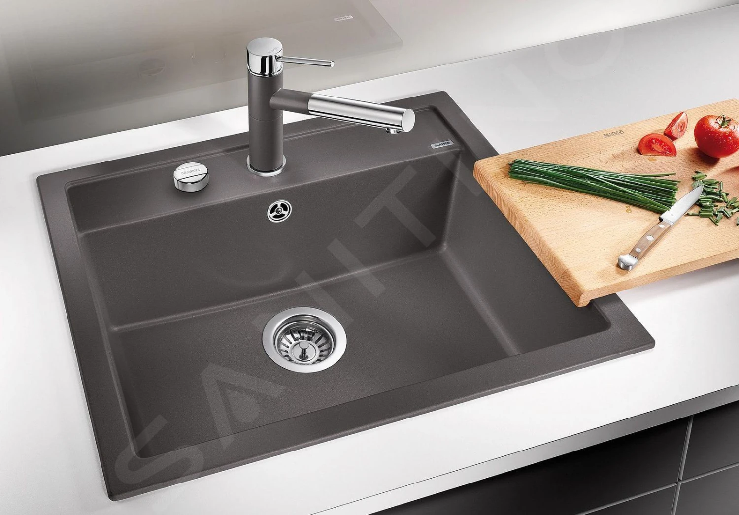 Blanco Dalago 6 - Silgranit Spoelbak, 615x510 Mm, Draaiknopbediening, Rock Grey 518850 5 Blanco Dalago 6 - Silgranit Spoelbak, 615x510 Mm, Draaiknopbediening, Rock Grey 518850 - Afbeelding 3