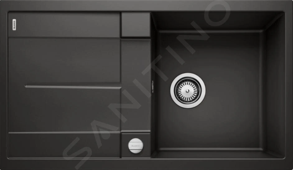 Blanco Metra 5 - Silgranit Spoelbak, 860x500 Mm, Met Draaiknopbediening, Zwart 525918 3 Blanco Metra 5 - Silgranit Spoelbak, 860x500 Mm, Met Draaiknopbediening, Zwart 525918