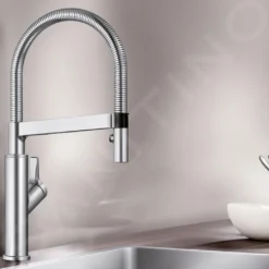 Blanco Solenta S - Wastafelkraan Met Flexibele Arm En Sproeikop, Chroom 522404 -Exporteren Kraan Lux Winkel 6274807cd947b447ed57b45a