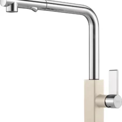 Franke Kranen - Keukenkraan FG 0392.082, Met Uittrekbare Sproeikop, Chroom/sahara 115.0392.360