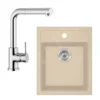 Franke Sets - Keukenset T51, Tectonite Spoelbak SID 610-40 En Keukenkraan FN 0147.031, Beige/chroom 143.0675.708 -Exporteren Kraan Lux Winkel 63d1bb31c4a6492d3c146cfb