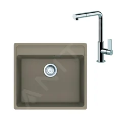 Franke Sets - Set G247, Fragraniet Spoelbak MRG 610-52 RTL En Keukenkraan FN 7394.031, Kasjmier/chroom 114.0675.637