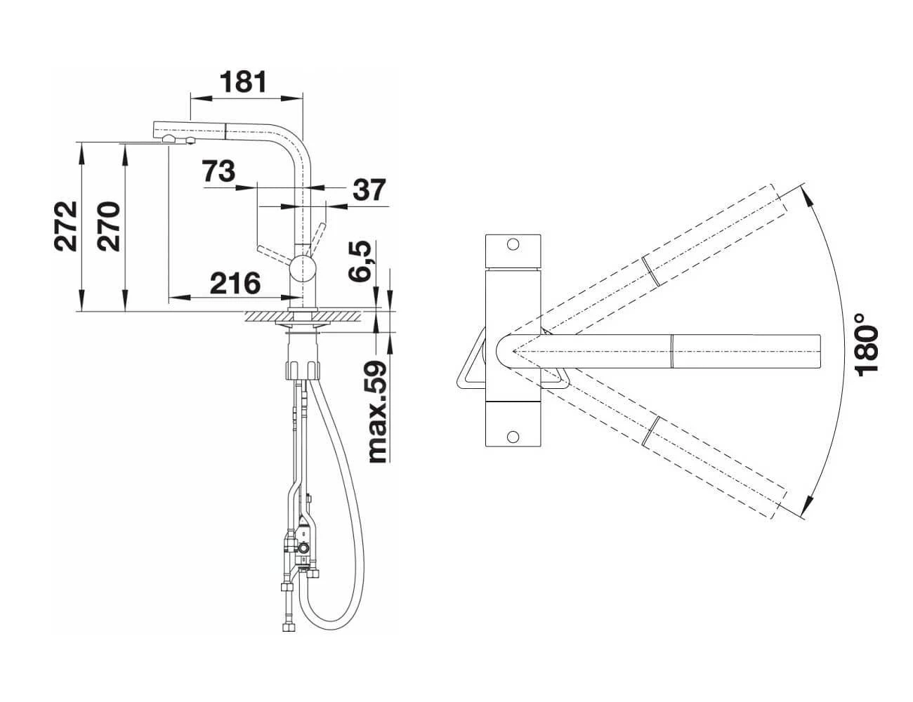 Blanco Fontas S II - Keukenkraan Met Uittrekbare Handdouche En Filter, Wit 525204 4 Blanco Fontas S II - Keukenkraan Met Uittrekbare Handdouche En Filter, Wit 525204 - Afbeelding 2