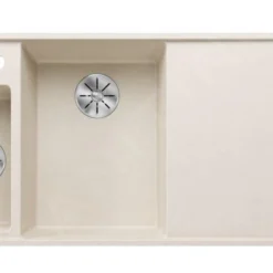 Blanco Axia III 6 - Silgranit Spoelbak, 990x500 Mm, Met Afvoerbediening En Toebehoren, InFino, Zacht Wit 527048