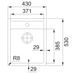 Franke Sirius - SID 610-40 Tectonite Spoelbak, 430x530 Mm, Wit 114.0503.010 -Exporteren Kraan Lux Winkel 6b2dfbf0d713c9fc27354f1c