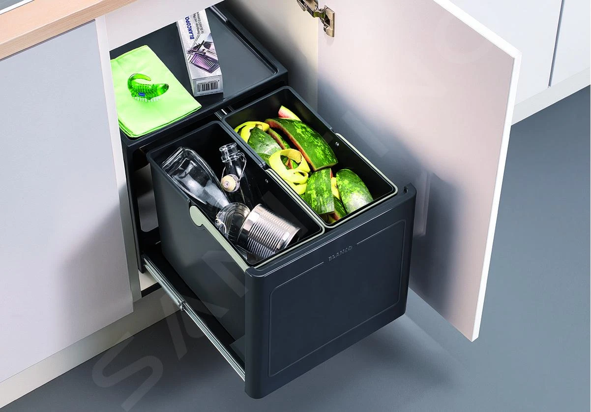 Blanco Botton Pro - Afvalsorteersysteem, Met Scheidingswand, Inhoud 26 L 517468 5 Blanco Botton Pro - Afvalsorteersysteem, Met Scheidingswand, Inhoud 26 L 517468 - Afbeelding 3