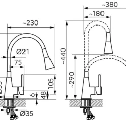 Novaservis Ferro - Keukenkraan Met Flexibele Arm En Sproeikop, Grijs/chroom 70720,0S -Exporteren Kraan Lux Winkel 6d6583d509928b0294641236 1