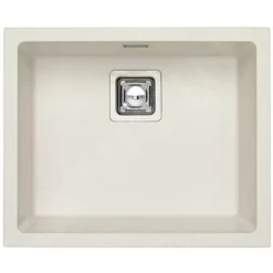 Alveus Quadrix Granital - Granieten Spoelbak 560x460 Mm, Met Draaiknopbediening, Arctic 1128394