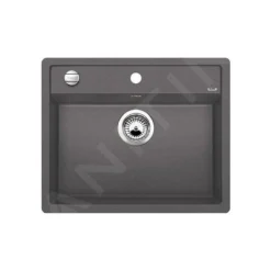 Blanco Dalago 6 - Silgranit Spoelbak, 615x510 Mm, Draaiknopbediening, Rock Grey 518850