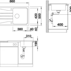 Blanco Sona 5 - Silgranit Spoelbak, 860x500 Mm, Coffee 519679 -Exporteren Kraan Lux Winkel 6f65da1cc3334ef3d49c86bf