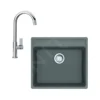 Franke Sets - Set G244, Fragraniet Spoelbak MRG 610-52 RTL En Keukenkraan FP 0408.031, Grijze Steen/chroom 114.0675.599 -Exporteren Kraan Lux Winkel 727c9369d7a5026c1b055b91