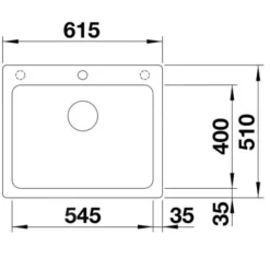 Blanco Naya 6 - Silgranit Spoelbak, 615x510 Mm, Zwart 525941 -Exporteren Kraan Lux Winkel 72a9e89eb254ca75704f4850