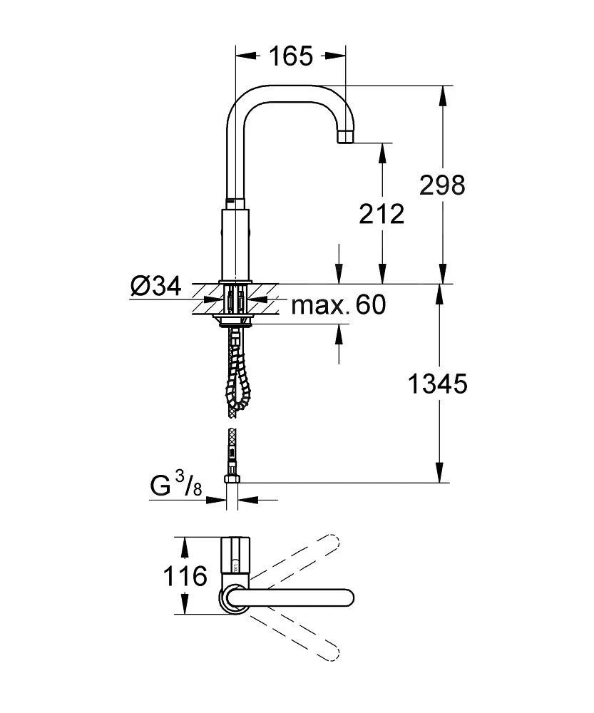 Grohe Red - Keukenkraan Mono, Supersteel 30160DC0 4 Grohe Red - Keukenkraan Mono, Supersteel 30160DC0 - Afbeelding 2
