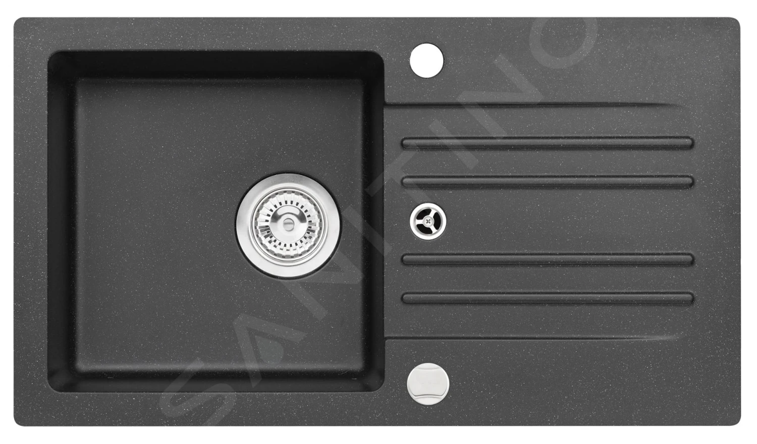 Alveus Cortina - Granieten Spoelbak 750x420 Mm, Carbon 1133441 3 Alveus Cortina - Granieten Spoelbak 750x420 Mm, Carbon 1133441