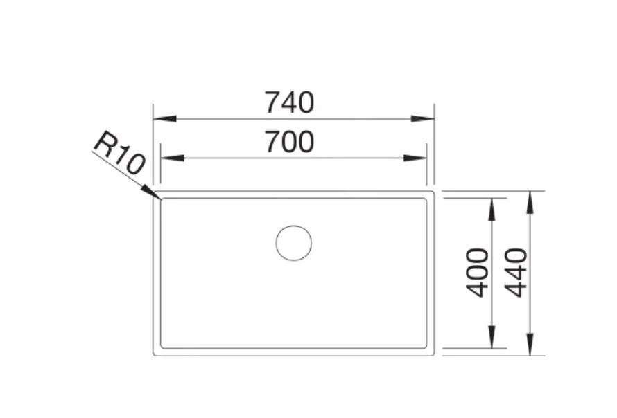 Blanco Claron 700 - Spoelbak, 740x440 Mm, Rvs Durinox 523391 4 Blanco Claron 700 - Spoelbak, 740x440 Mm, Rvs Durinox 523391 - Afbeelding 2