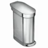 Simplehuman Afvalemmers - Afvalbak Slim 45 L, Gebrosteld Rvs CW2044 -Exporteren Kraan Lux Winkel 7b959d6a27076d6833f79c47