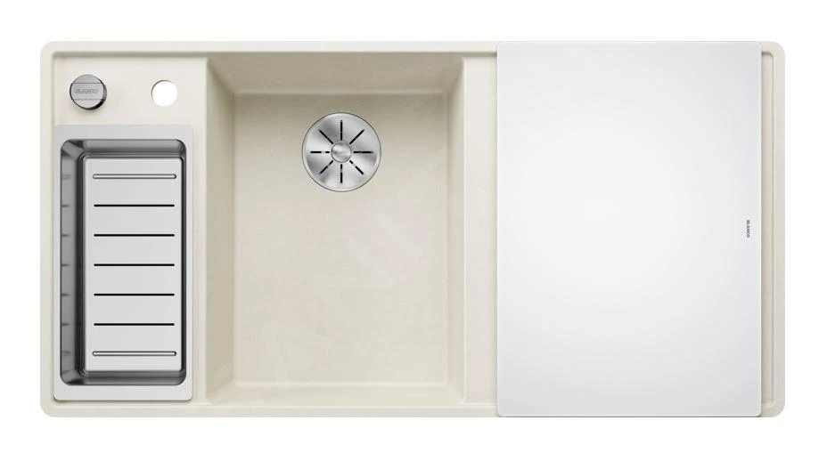 Blanco Axia III 6 - Silgranit Spoelbak, 990x500 Mm, Met Afvoerbediening En Toebehoren, InFino, Zacht Wit 527048 5 Blanco Axia III 6 - Silgranit Spoelbak, 990x500 Mm, Met Afvoerbediening En Toebehoren, InFino, Zacht Wit 527048 - Afbeelding 3