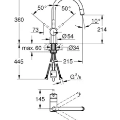 Grohe Minta - Keukenkraan Met Uittrekbare Douchekop, Chroom 3291800E -Exporteren Kraan Lux Winkel 7c54e2a170b852f3b8638117
