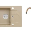 Alveus Sets - Set Granieten Spoelbak Cortina 10 En Keukenkraan Tonia, Beige SETA21009