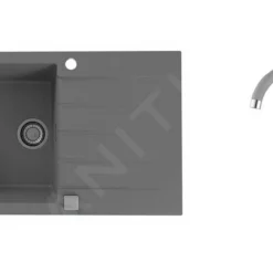 Alveus Sets - Set Granieten Spoelbak Cadit 20 En Keukenkraan Tonia, Concrete SETA20013